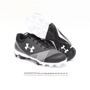 [Wm 12] UNDER ARMOUR UA GLYDE RM Baseball Softball Cleats Shoes Black White